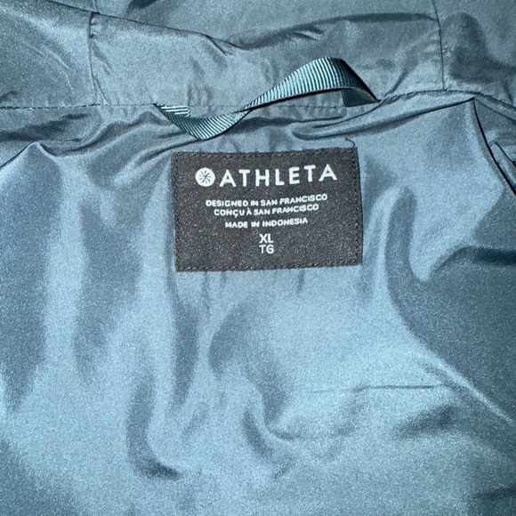 Athleta Women's Blue Hooded Trench Coat - Picture 3 of 6